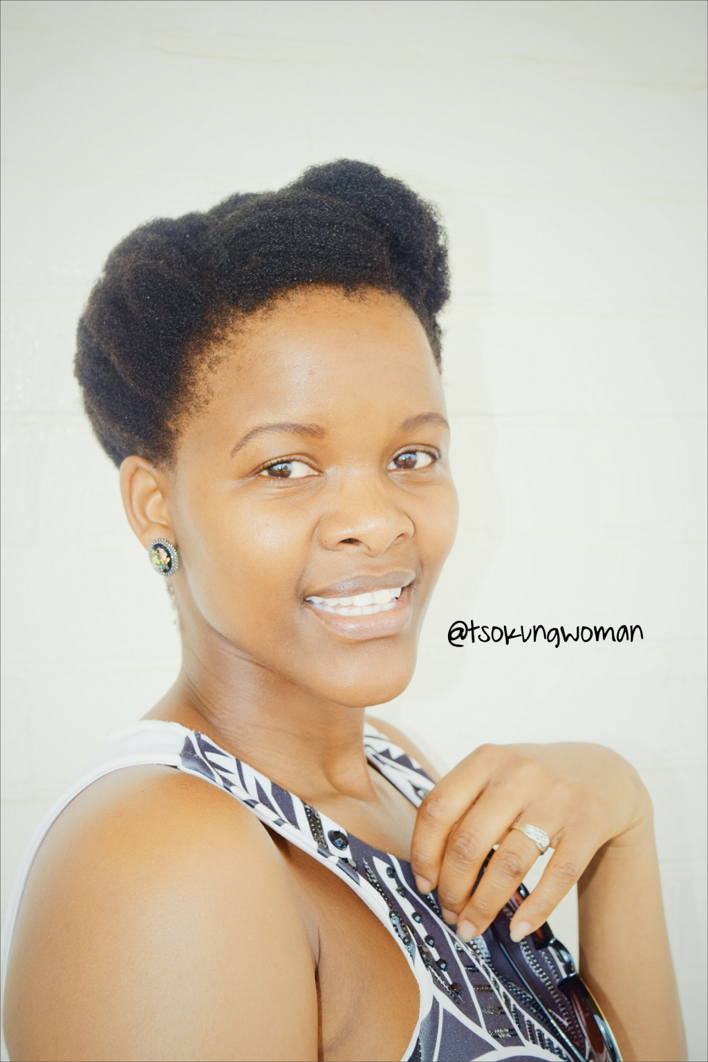 My travel-friendly Updo on 4C naturalhair